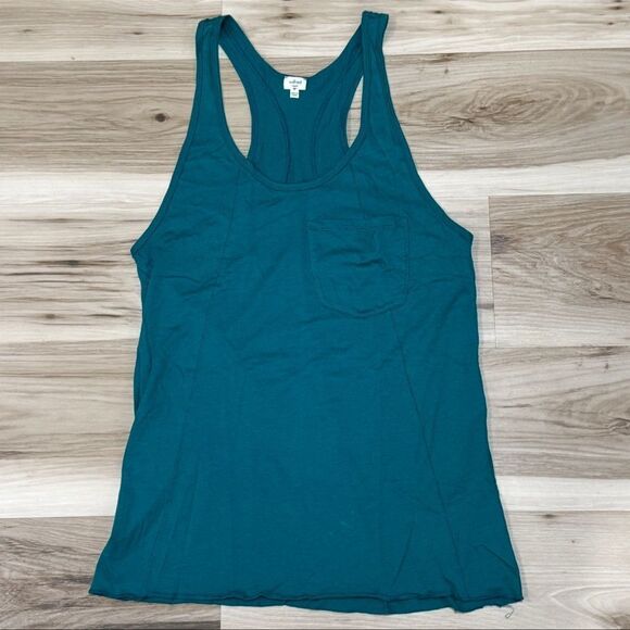 Wilfred Tops - Wilfred Teal Racerback Pocket Tank Top Women’s Small